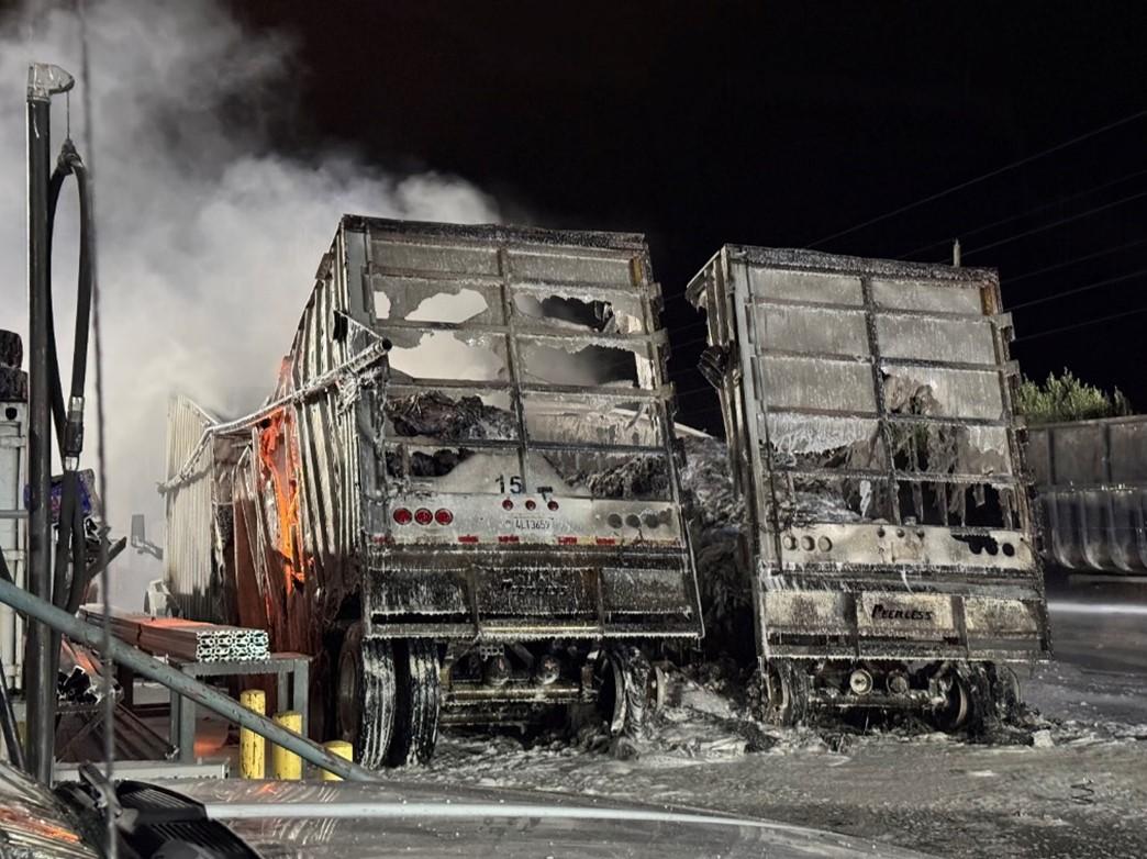 Damaged tractors from the Sunnyvale SMaRT® Station 